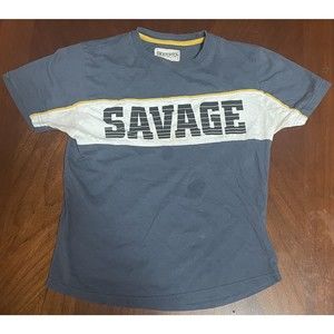 Distortion Savage Graphic T-Shirt Youth Medium Pre Owned
